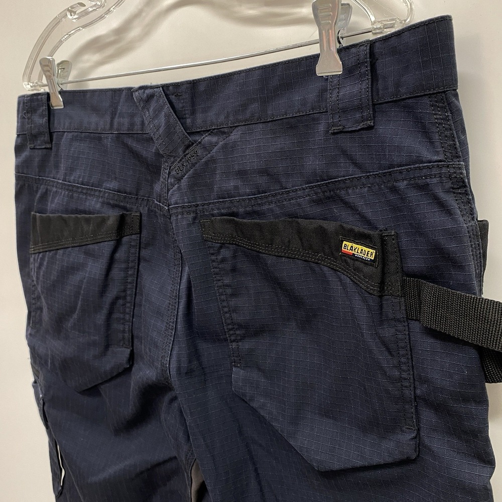 Blaklader Workwear Ripstop Navy Blue Work Shorts Men's 36 Pockets Hammer Loop - Picture 7 of 8